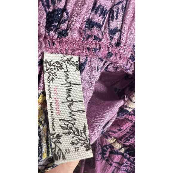 Intimately Free People Me To You Printed Mini Slip Dress Purple Combo Size XS - Picture 6 of 9